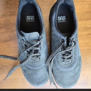 SAS Gray Suede Comfort Walking Shoes Made in USA Size 9.5W